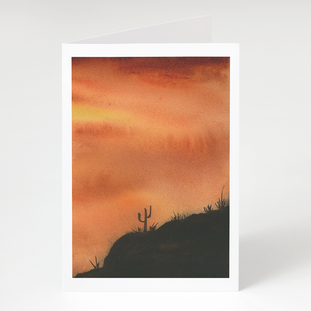 &quot;The Lone Saguaro&quot; Greet &amp; Frame Greeting Card