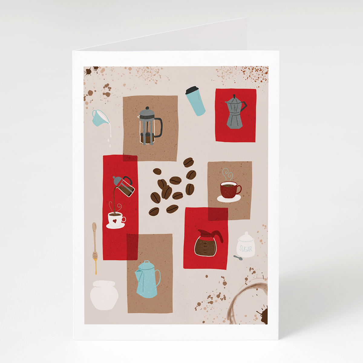 &quot;Coffee Fun&quot; Greet &amp; Frame Greeting Card